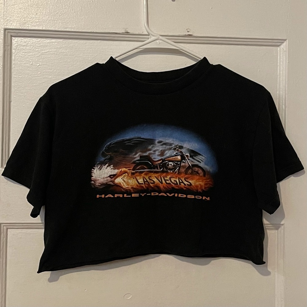 Harley-Davidson Short Sleeve Logo Crop Top